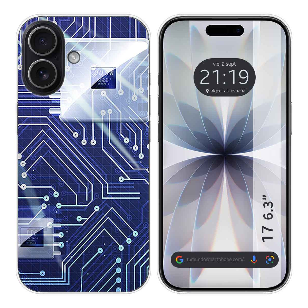 Funda Silicona para Iphone 17 (6.3) diseño Circuito Dibujos