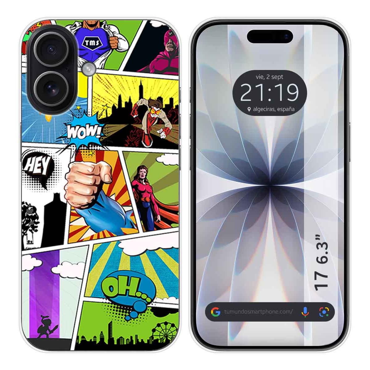 Funda Silicona para Iphone 17 (6.3) diseño Comic Dibujos