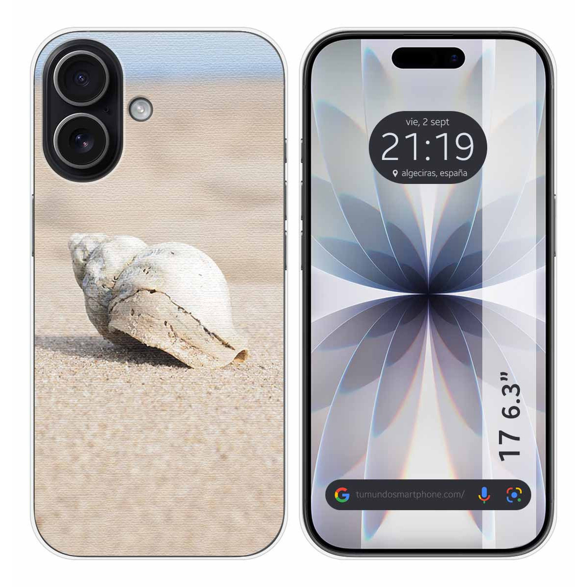 Funda Silicona para Iphone 17 (6.3) diseño Concha Dibujos