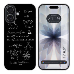 Funda Silicona para Iphone 17 (6.3) diseño Formulas Dibujos