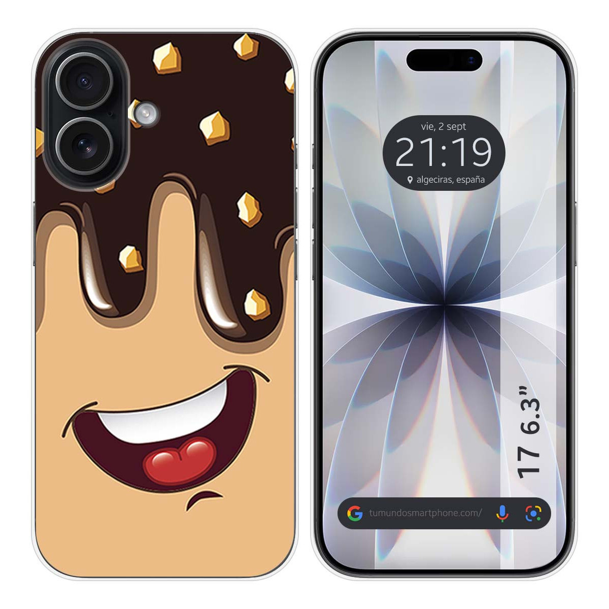 Funda Silicona para Iphone 17 (6.3) diseño Helado Chocolate Dibujos