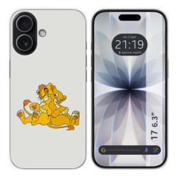 Funda Silicona para Iphone 17 (6.3) diseño Leones Dibujos