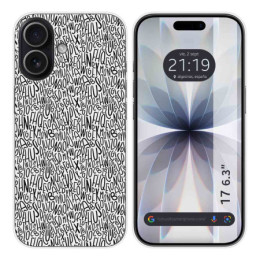 Funda Silicona para Iphone 17 (6.3) diseño Letras Dibujos