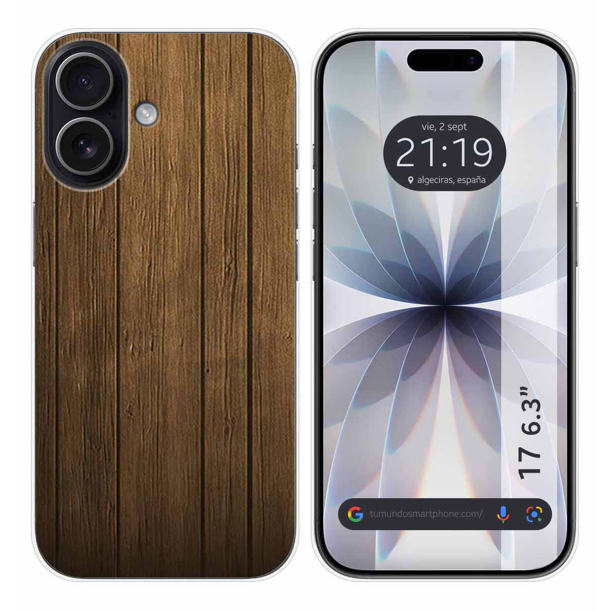 Funda Silicona para Iphone 17 (6.3) diseño Madera Dibujos