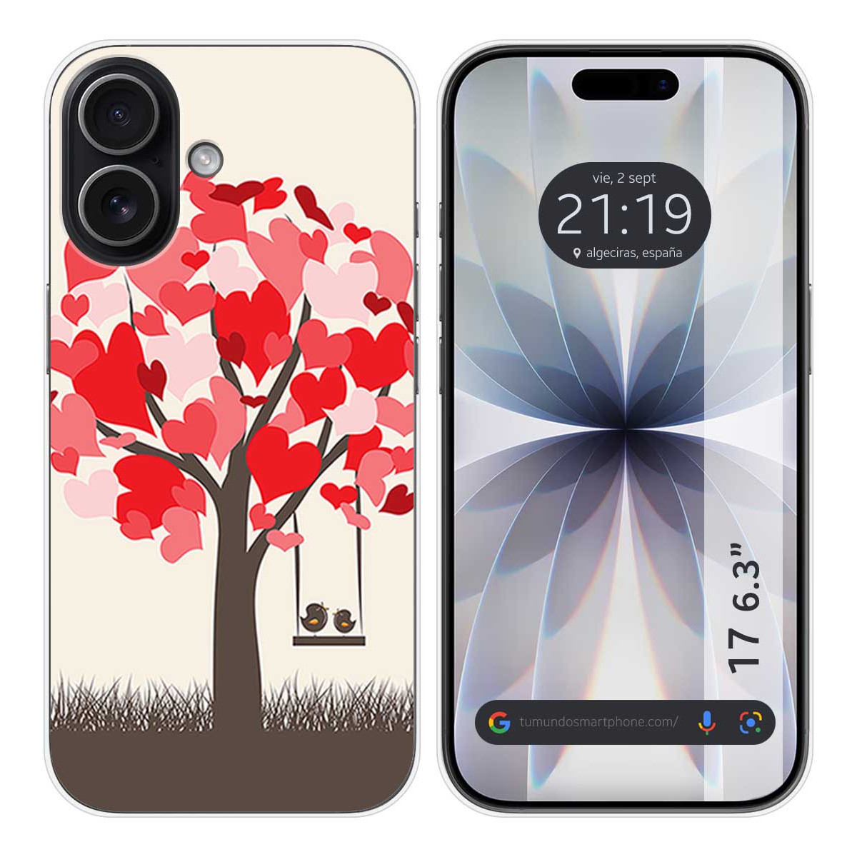 Funda Silicona para Iphone 17 (6.3) diseño Pajaritos Dibujos