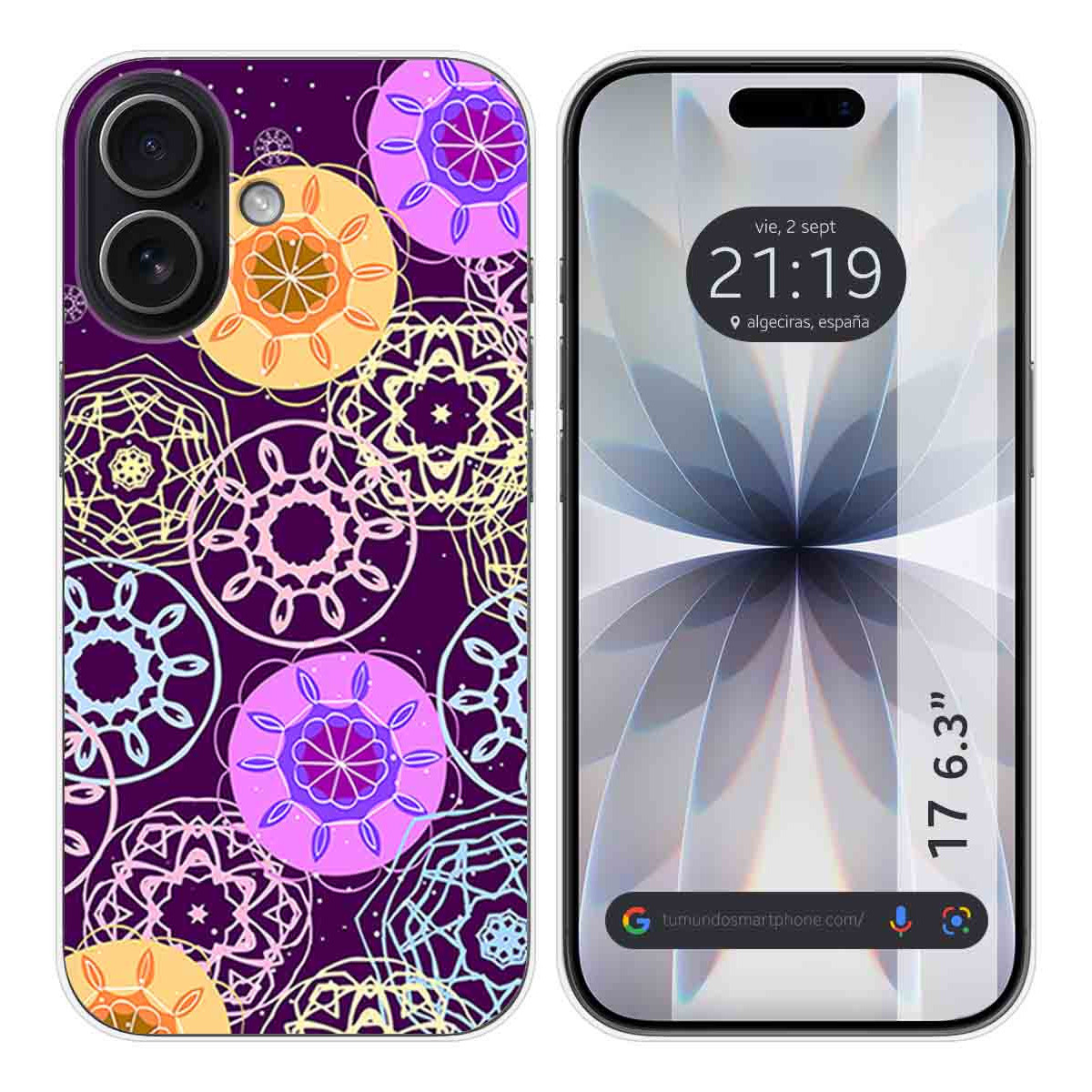 Funda Silicona para Iphone 17 (6.3) diseño Radial Dibujos