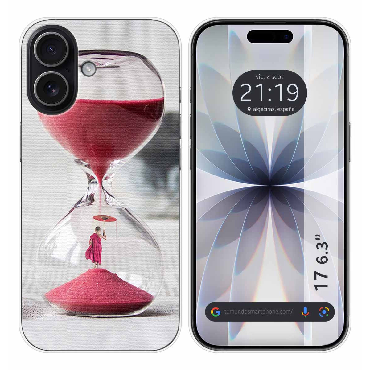 Funda Silicona para Iphone 17 (6.3) diseño Reloj Dibujos