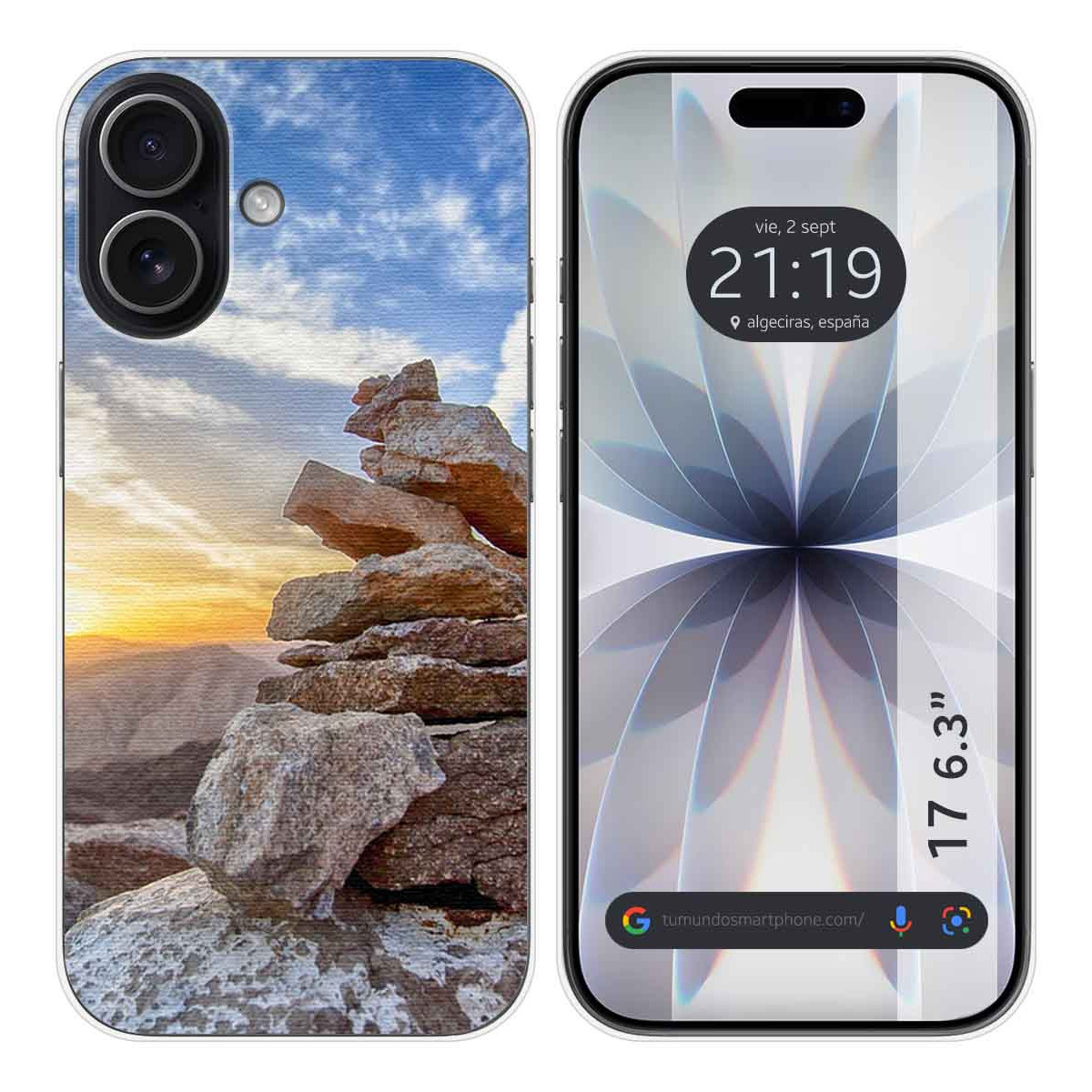 Funda Silicona para Iphone 17 (6.3) diseño Sunset Dibujos