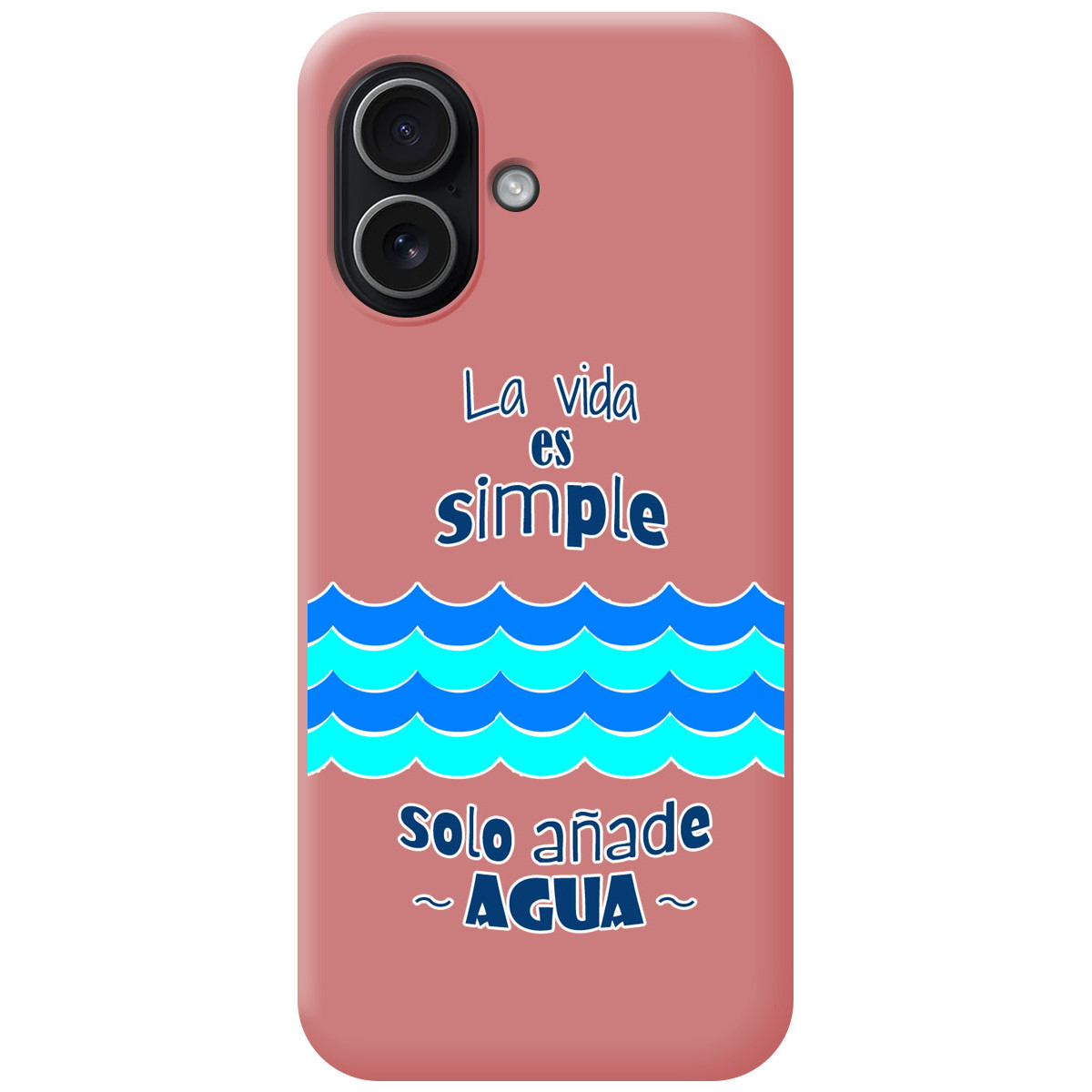 Funda Silicona Líquida Rosa para Iphone 17 (6.3) diseño Agua Dibujos