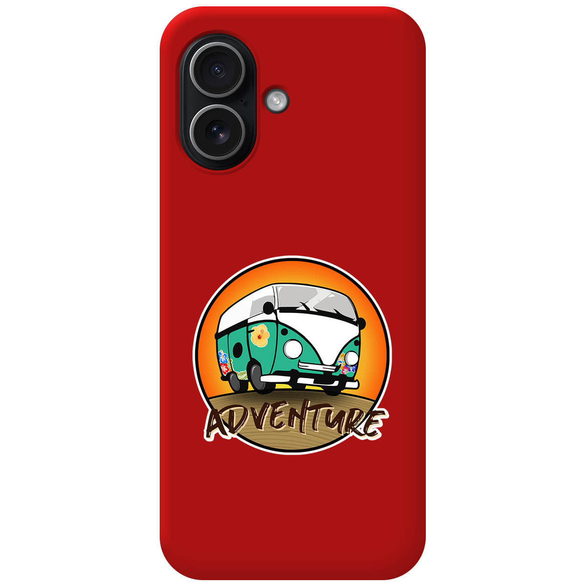 Funda Silicona Líquida Roja para Iphone 17 (6.3) diseño Adventure Dibujos