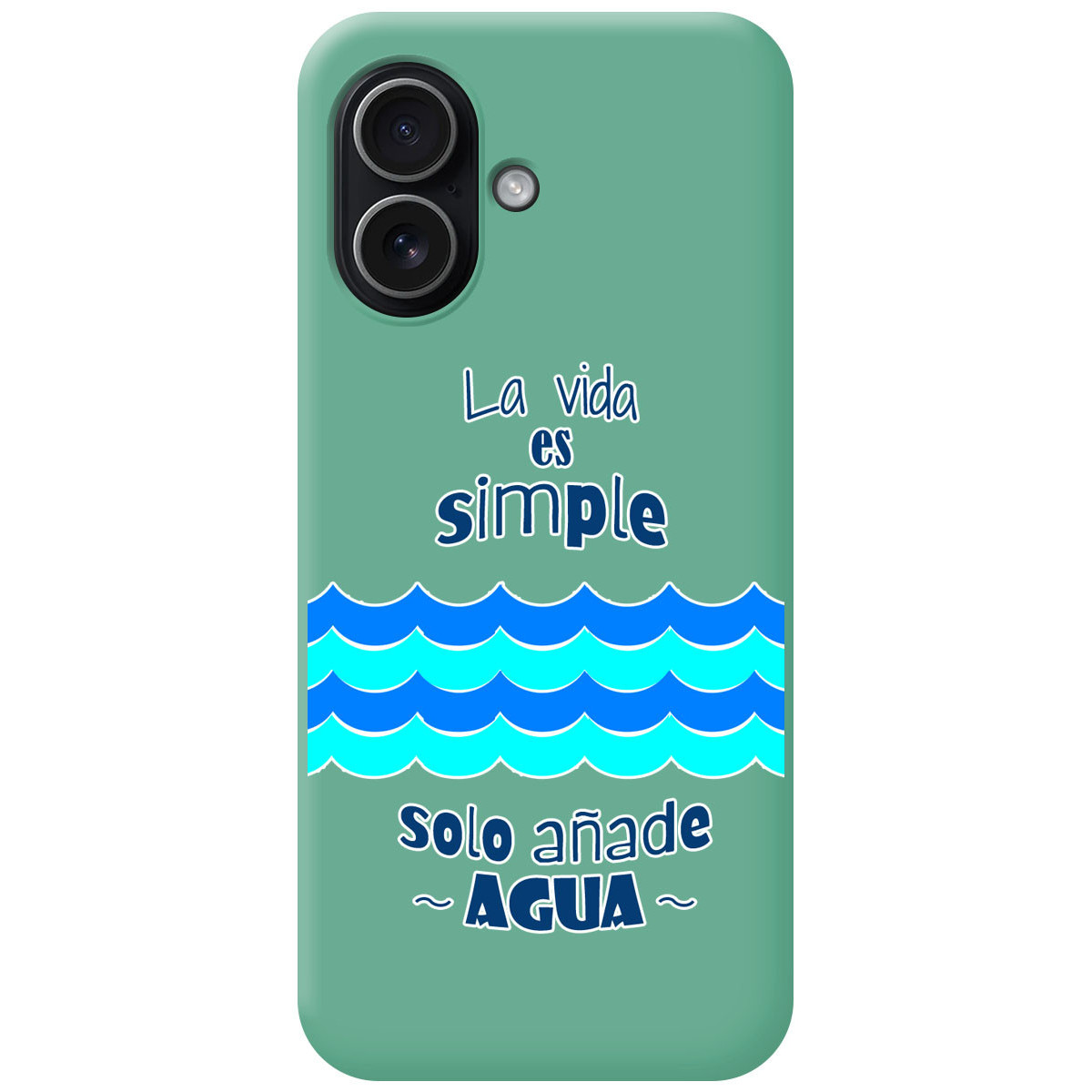 Funda Silicona Líquida Verde para Iphone 17 (6.3) diseño Agua Dibujos