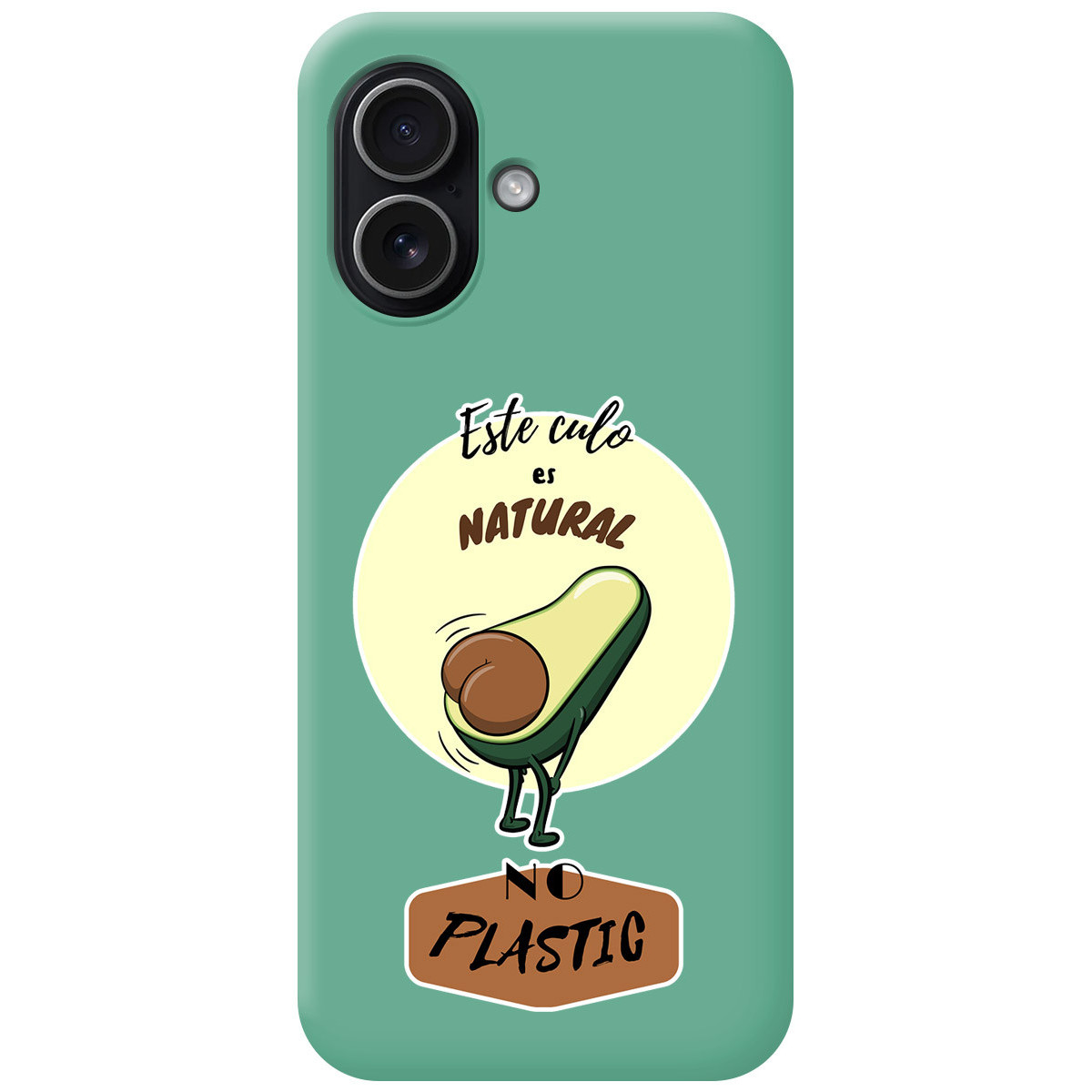 Funda Silicona Líquida Verde para Iphone 17 (6.3) diseño Culo Natural Dibujos