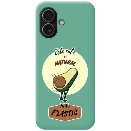 Funda Silicona Líquida Verde para Iphone 17 (6.3) diseño Culo Natural Dibujos