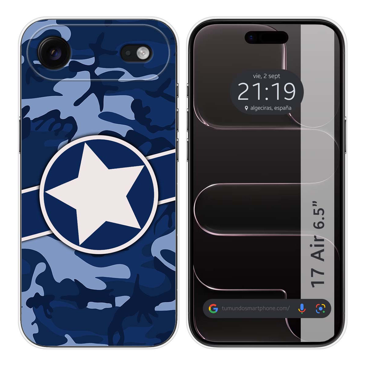 Funda Silicona para Iphone 17 Air (6.5) diseño Camuflaje 03 Dibujos