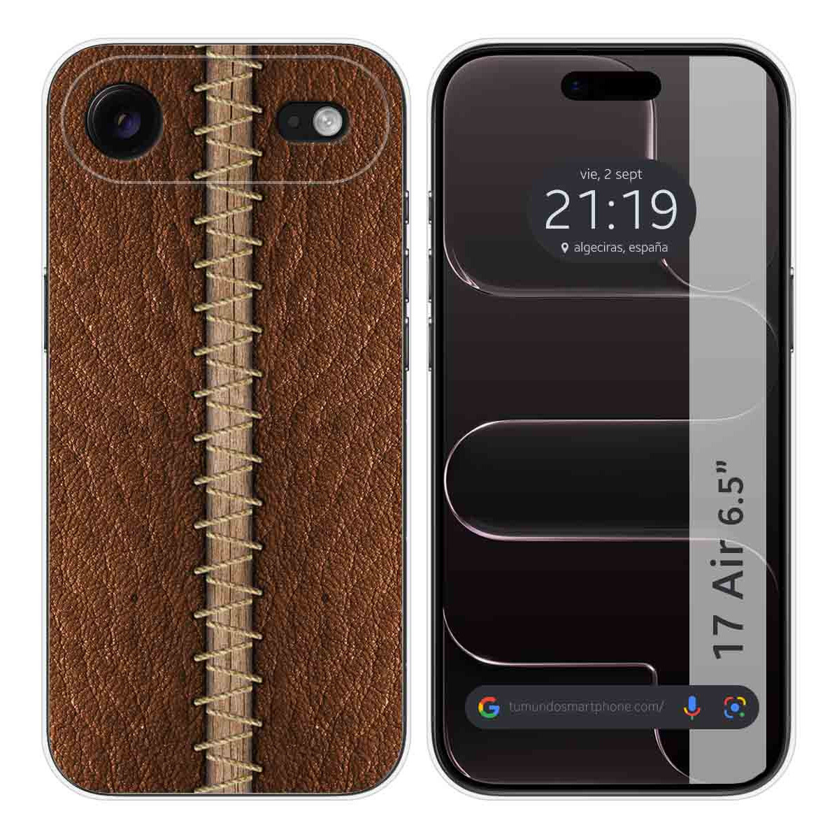 Funda Silicona para Iphone 17 Air (6.5) diseño Cuero 01 Dibujos