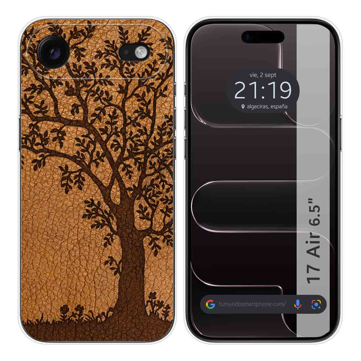 Funda Silicona para Iphone 17 Air (6.5) diseño Cuero 03 Dibujos