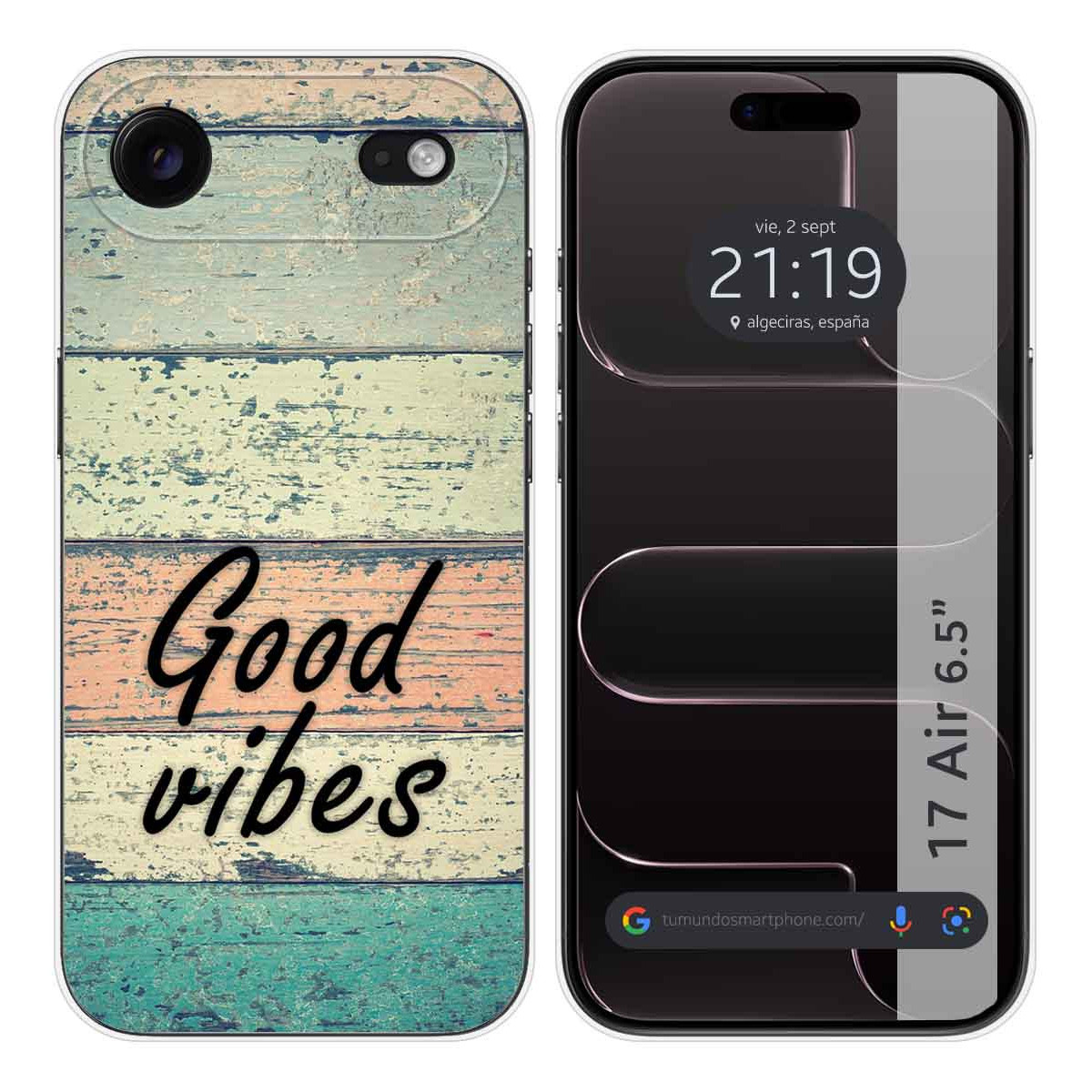 Funda Silicona para Iphone 17 Air (6.5) diseño Madera 01 Dibujos