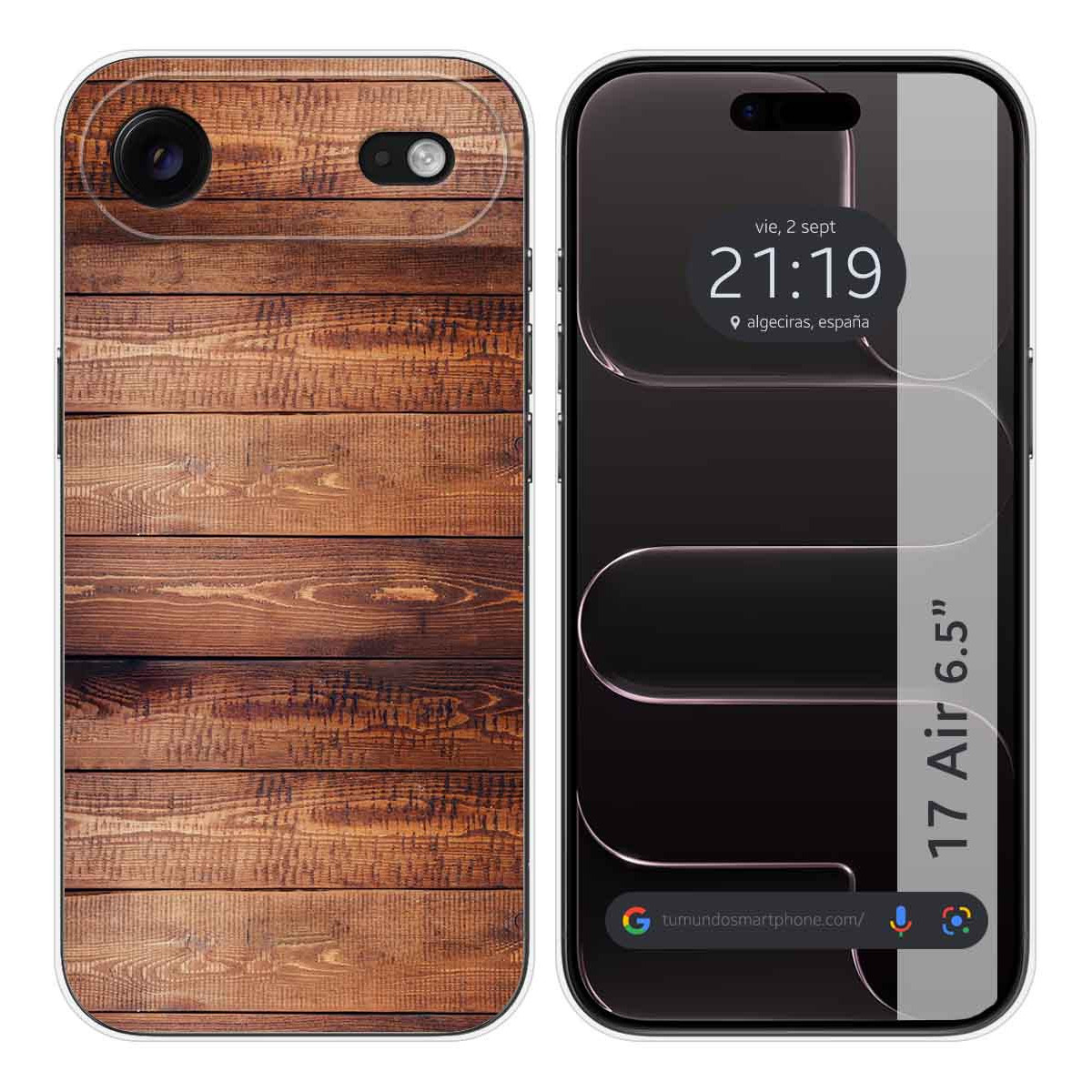 Funda Silicona para Iphone 17 Air (6.5) diseño Madera 02 Dibujos