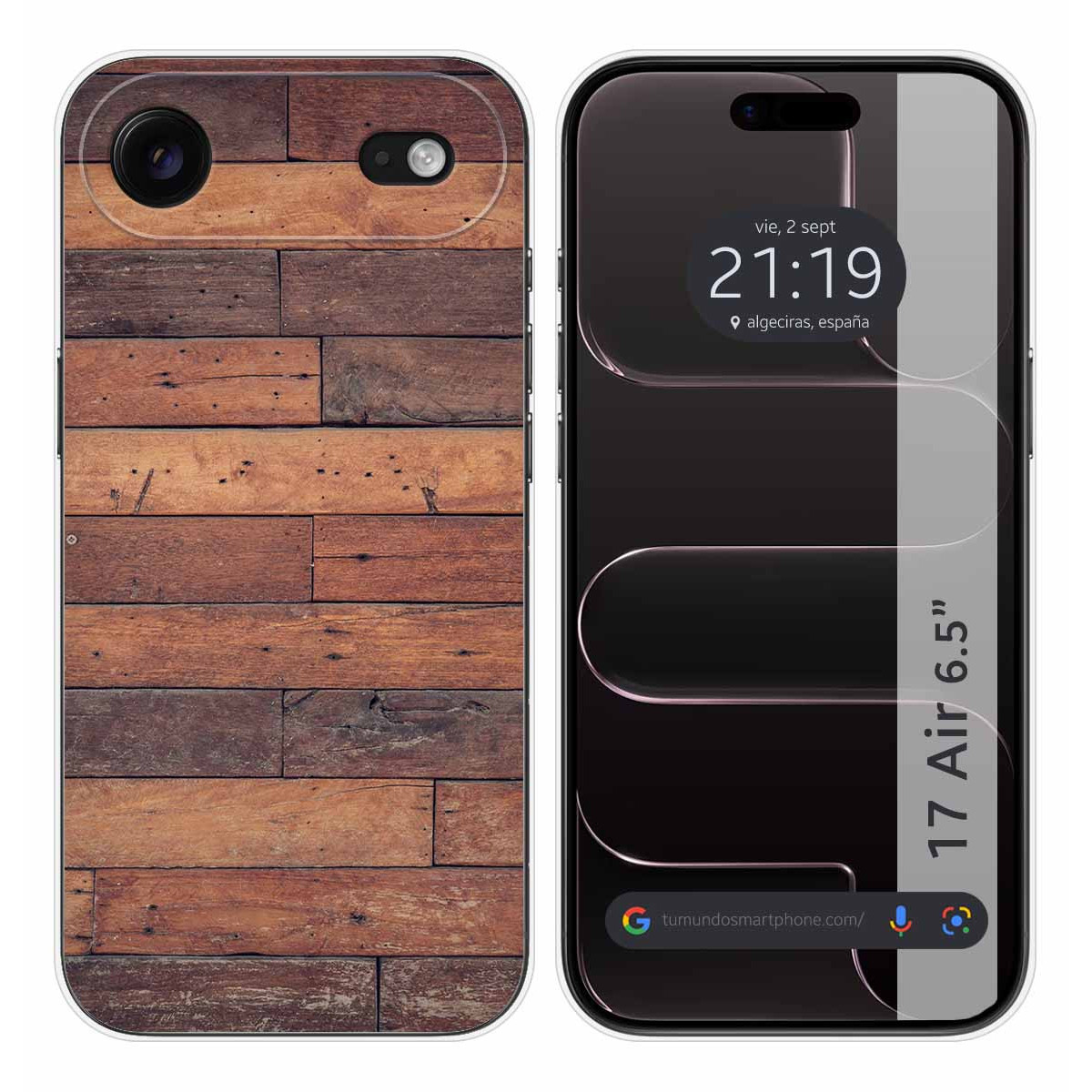 Funda Silicona para Iphone 17 Air (6.5) diseño Madera 03 Dibujos