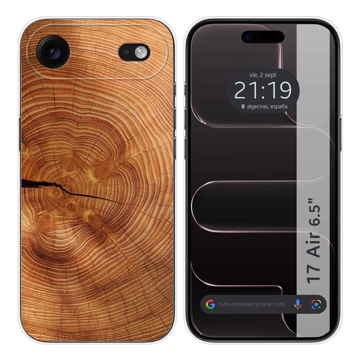 Funda Silicona para Iphone 17 Air (6.5) diseño Madera 04 Dibujos