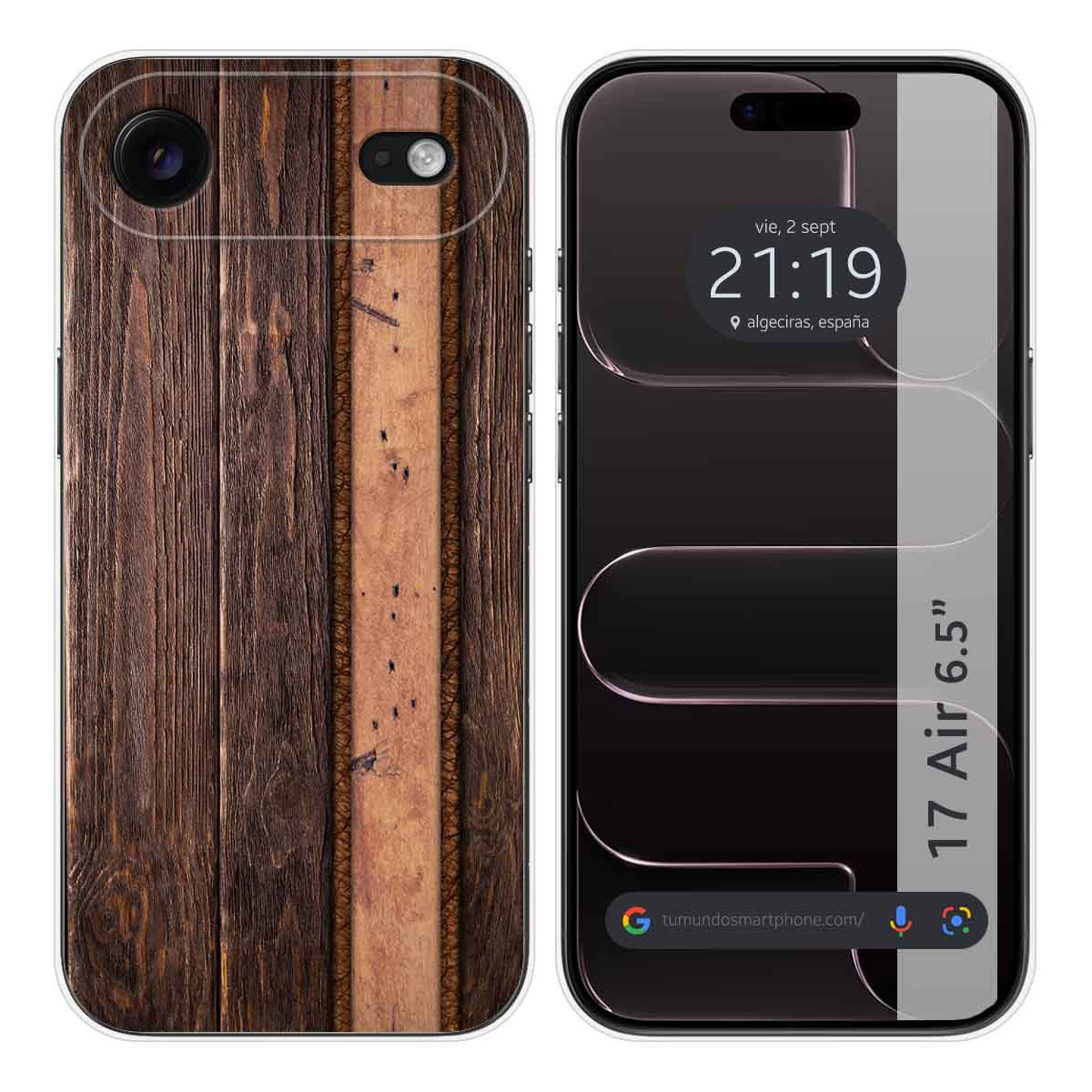 Funda Silicona para Iphone 17 Air (6.5) diseño Madera 05 Dibujos
