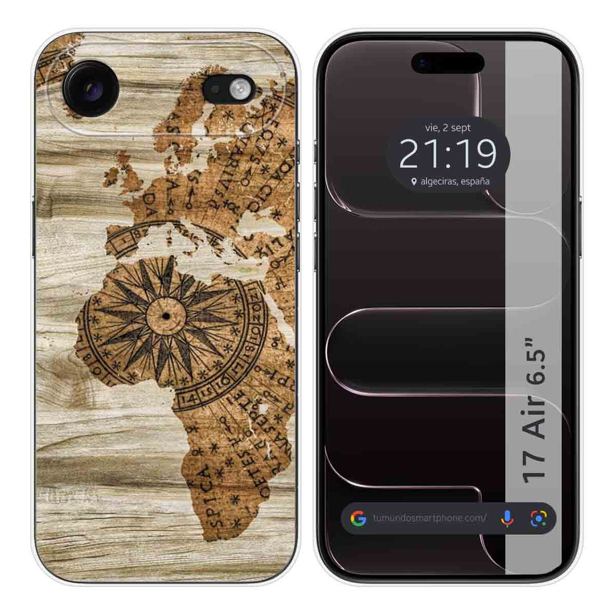 Funda Silicona para Iphone 17 Air (6.5) diseño Madera 07 Dibujos