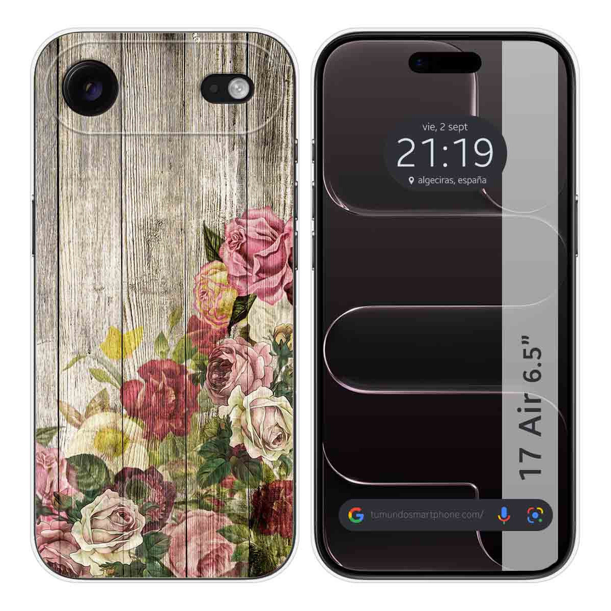 Funda Silicona para Iphone 17 Air (6.5) diseño Madera 08 Dibujos