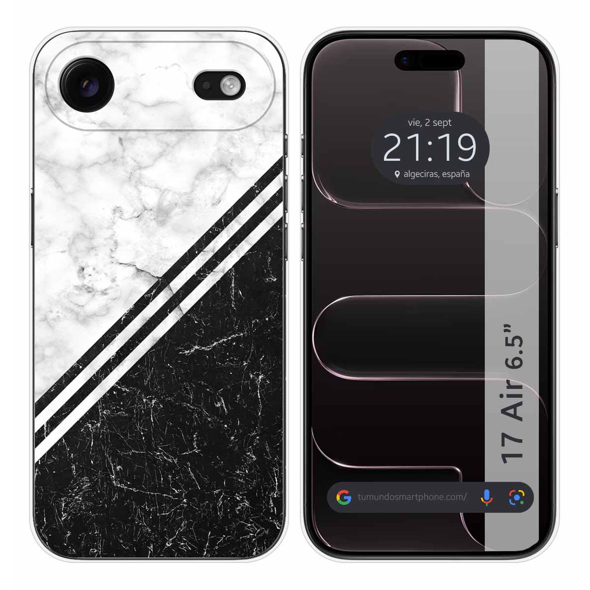 Funda Silicona para Iphone 17 Air (6.5) diseño Mármol 01 Dibujos