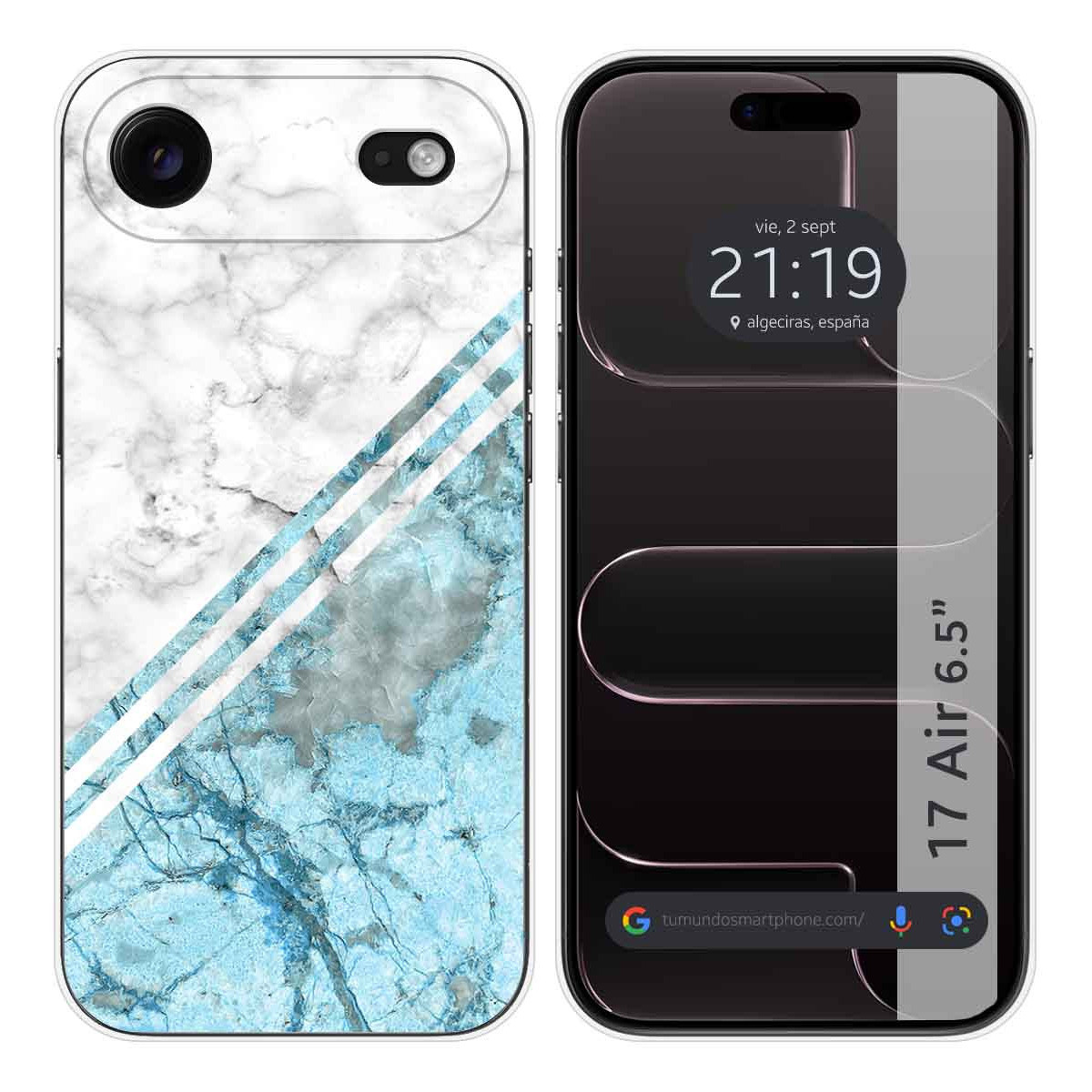 Funda Silicona para Iphone 17 Air (6.5) diseño Mármol 02 Dibujos