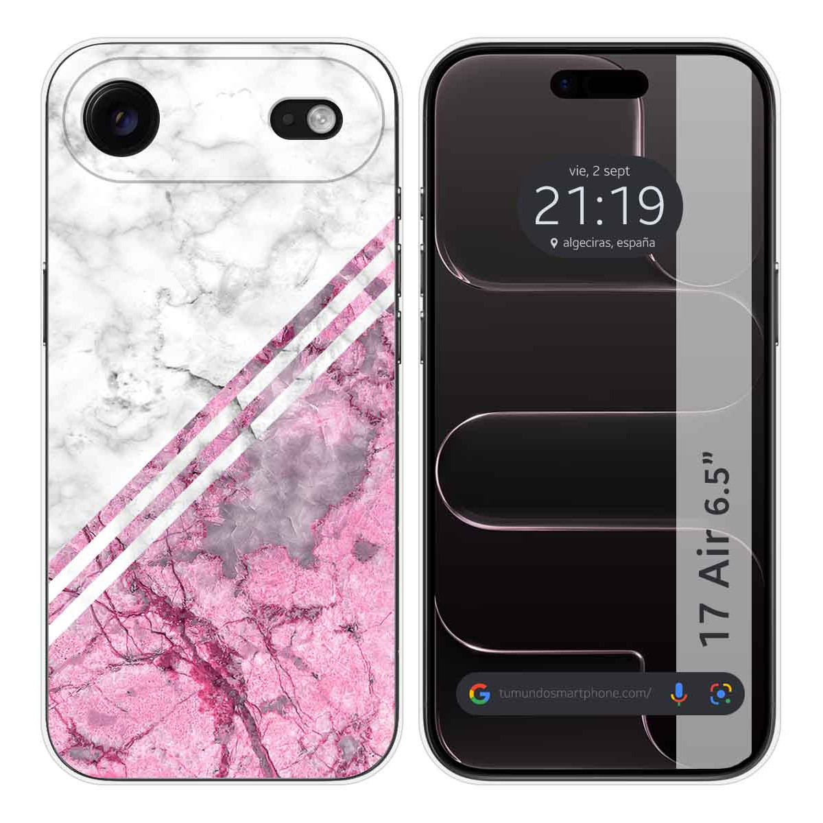Funda Silicona para Iphone 17 Air (6.5) diseño Mármol 03 Dibujos