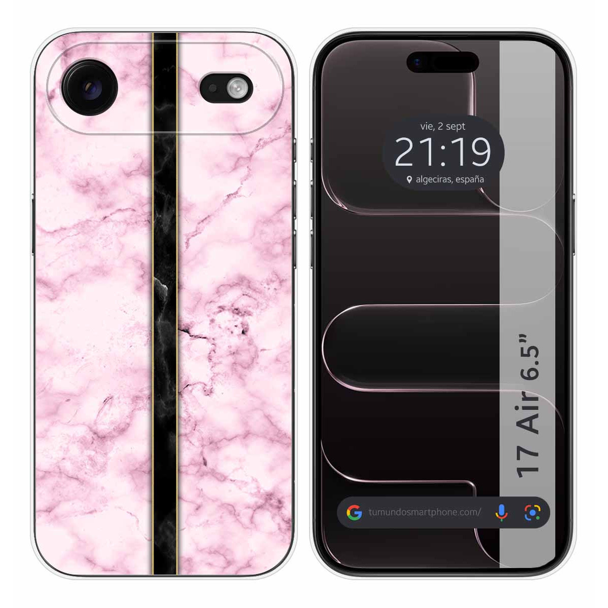 Funda Silicona para Iphone 17 Air (6.5) diseño Mármol 04 Dibujos