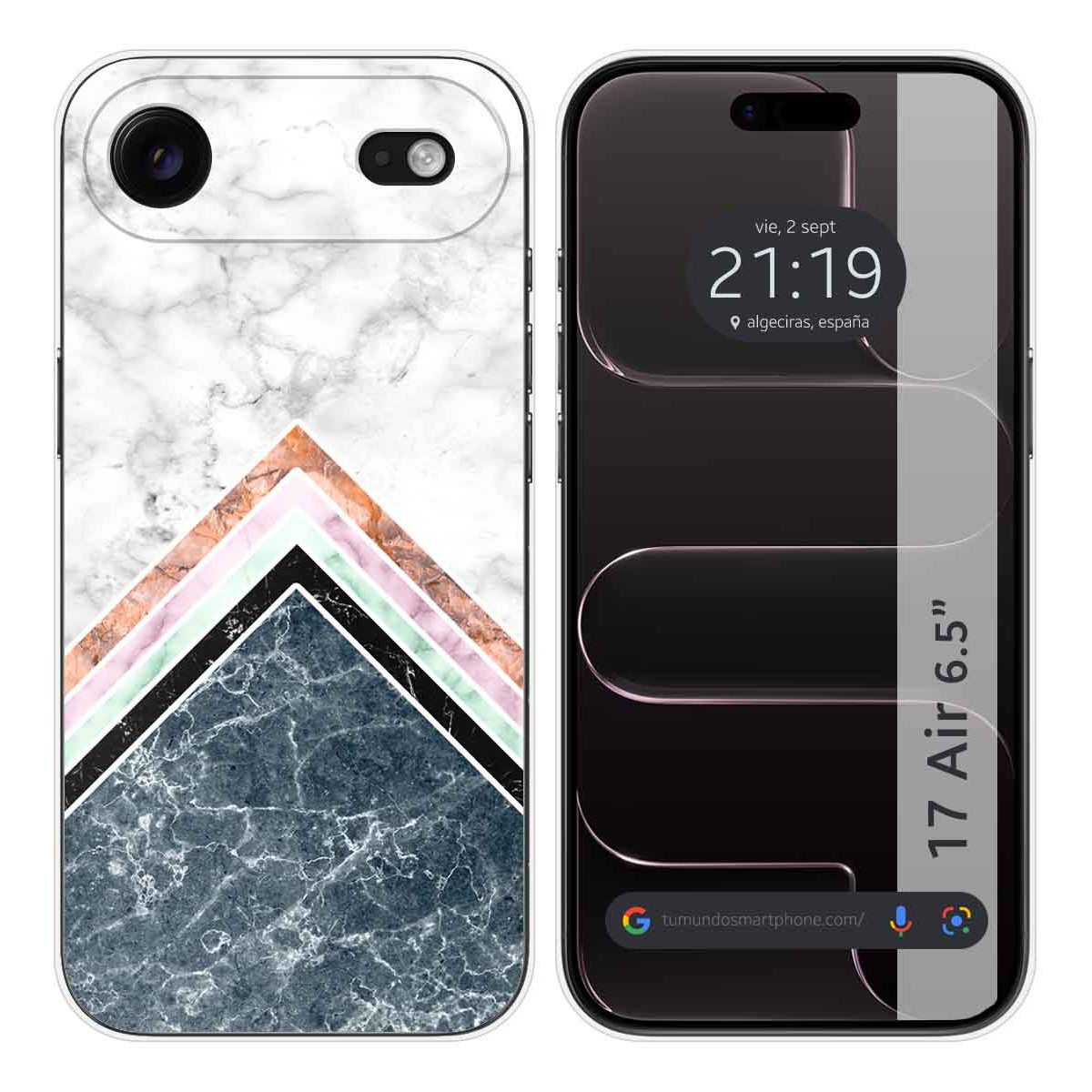 Funda Silicona para Iphone 17 Air (6.5) diseño Mármol 05 Dibujos