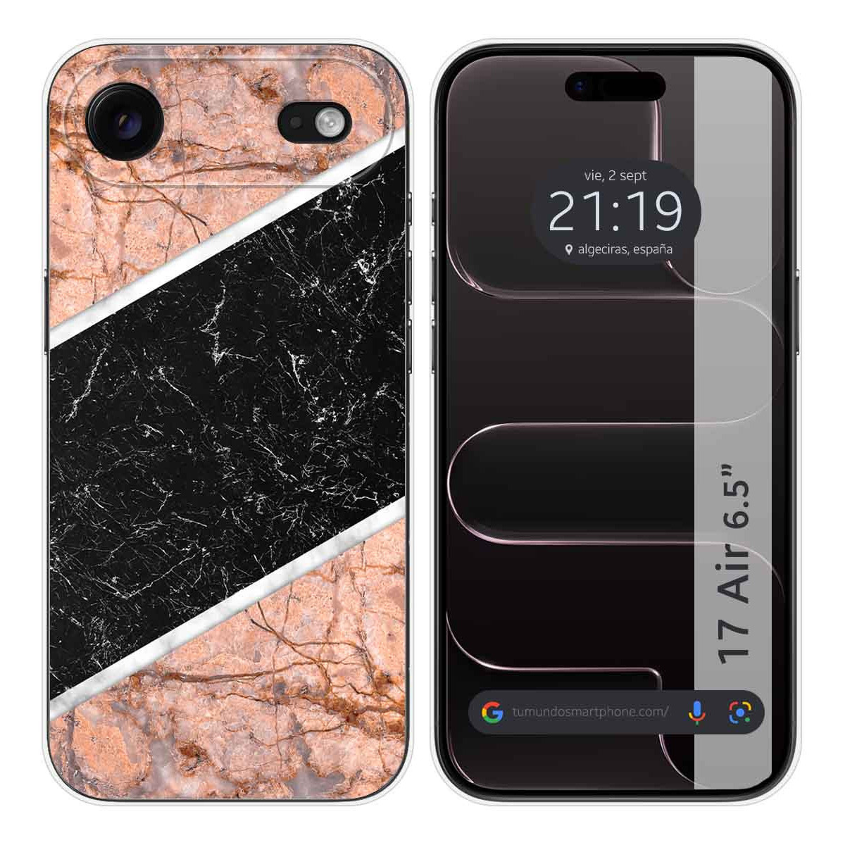 Funda Silicona para Iphone 17 Air (6.5) diseño Mármol 07 Dibujos