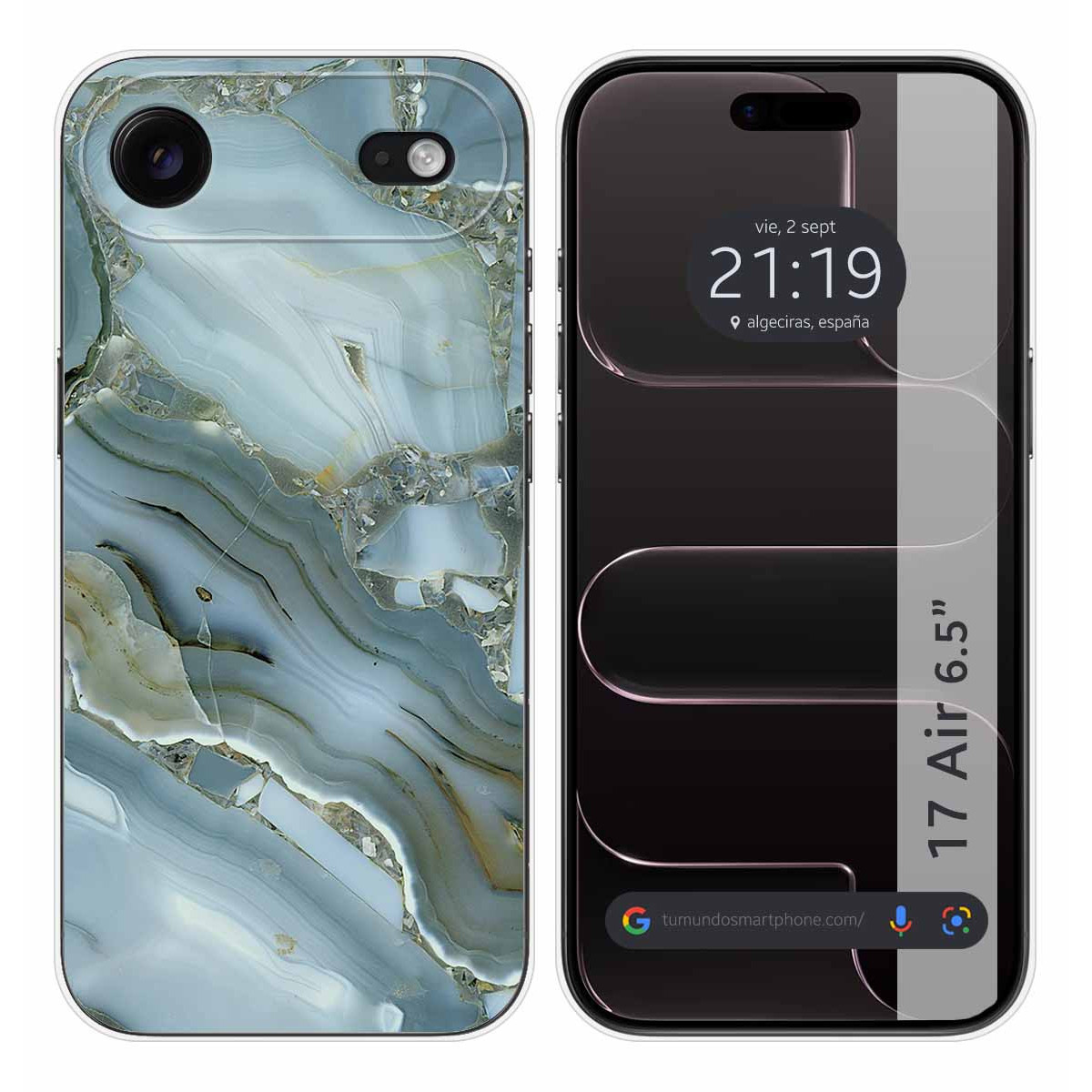 Funda Silicona para Iphone 17 Air (6.5) diseño Mármol 09 Dibujos