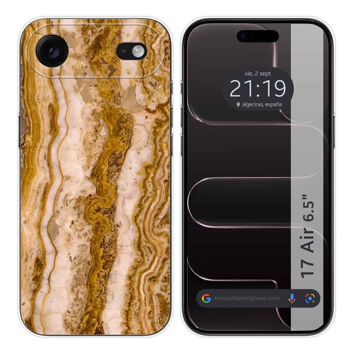 Funda Silicona para Iphone 17 Air (6.5) diseño Mármol 10 Dibujos