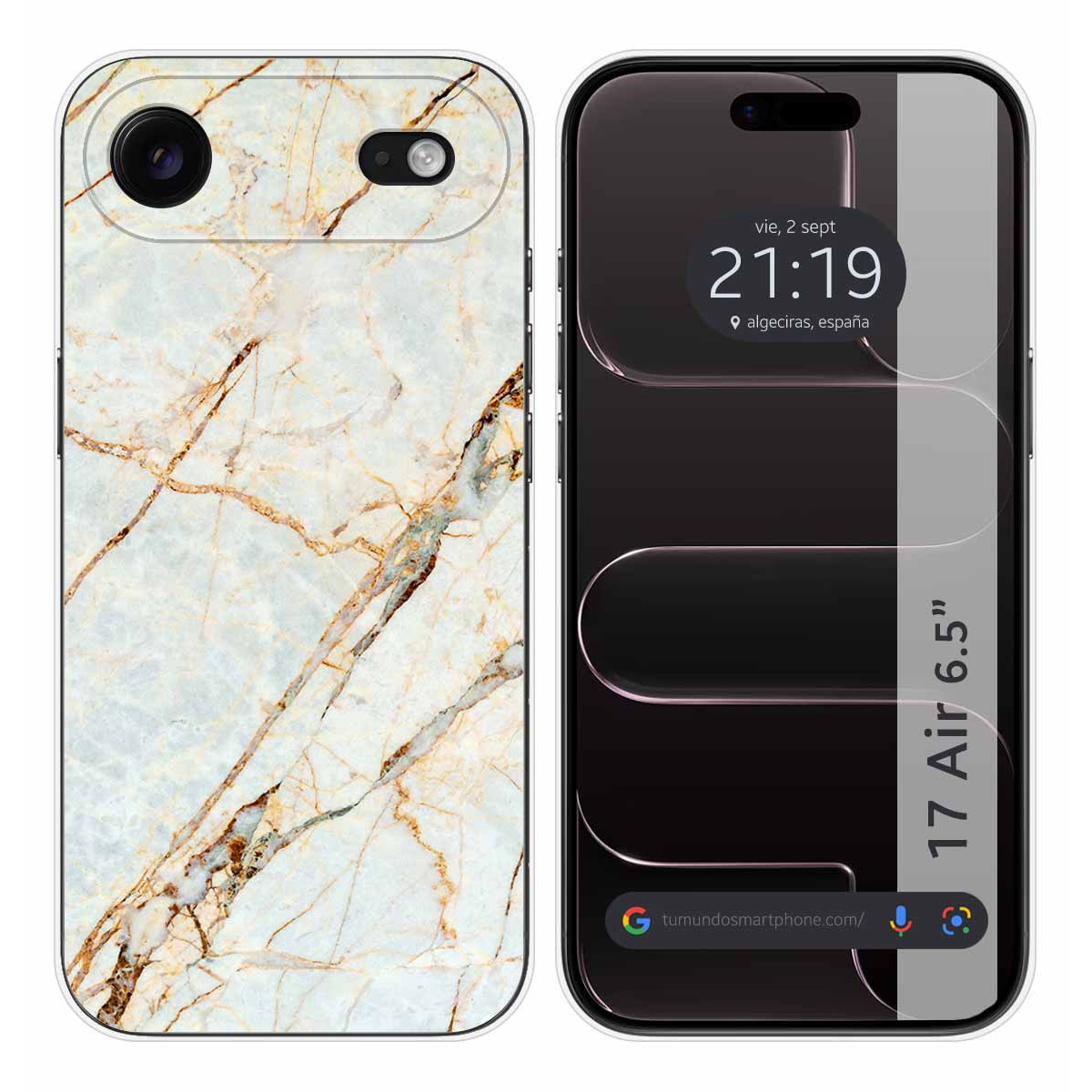 Funda Silicona para Iphone 17 Air (6.5) diseño Mármol 13 Dibujos