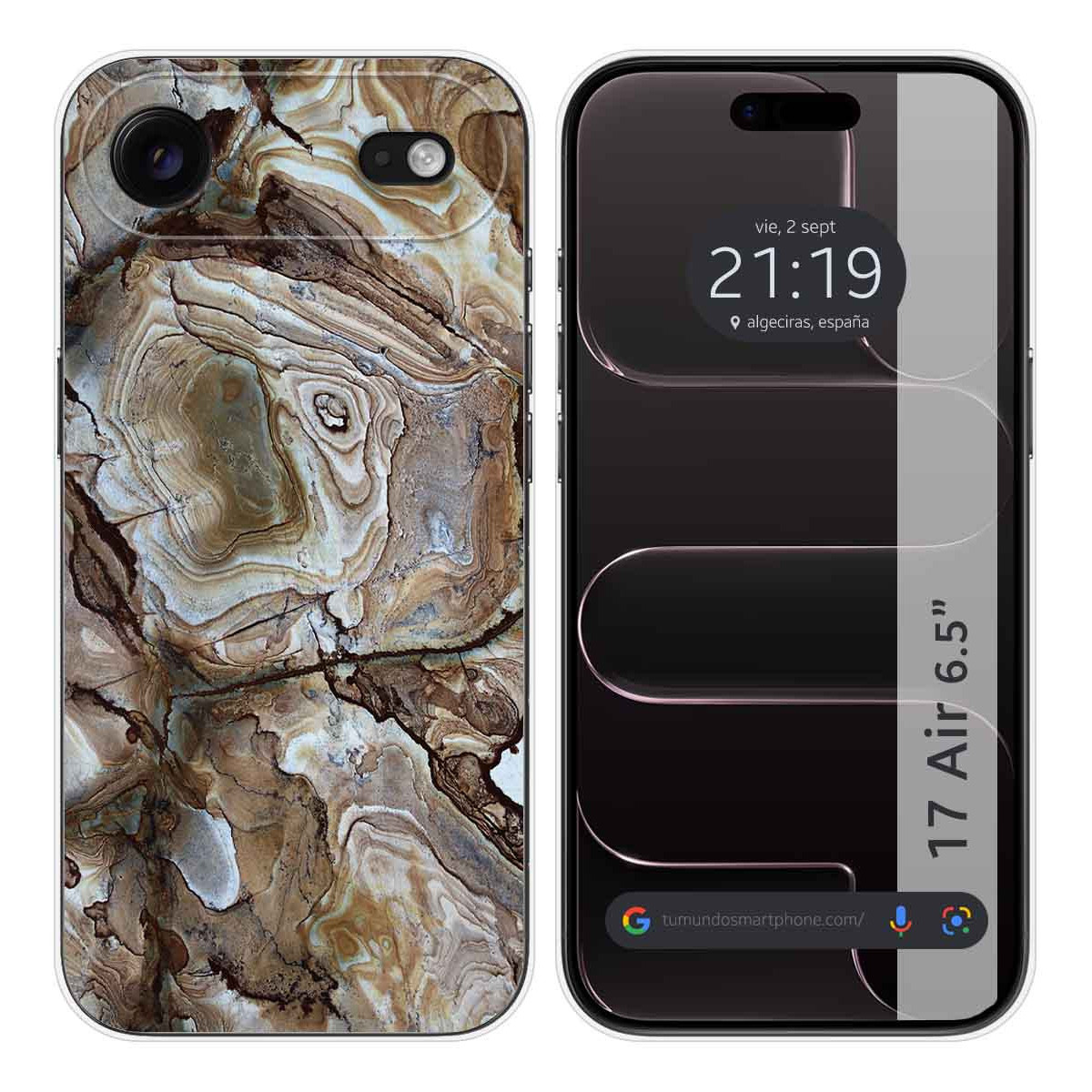 Funda Silicona para Iphone 17 Air (6.5) diseño Mármol 14 Dibujos