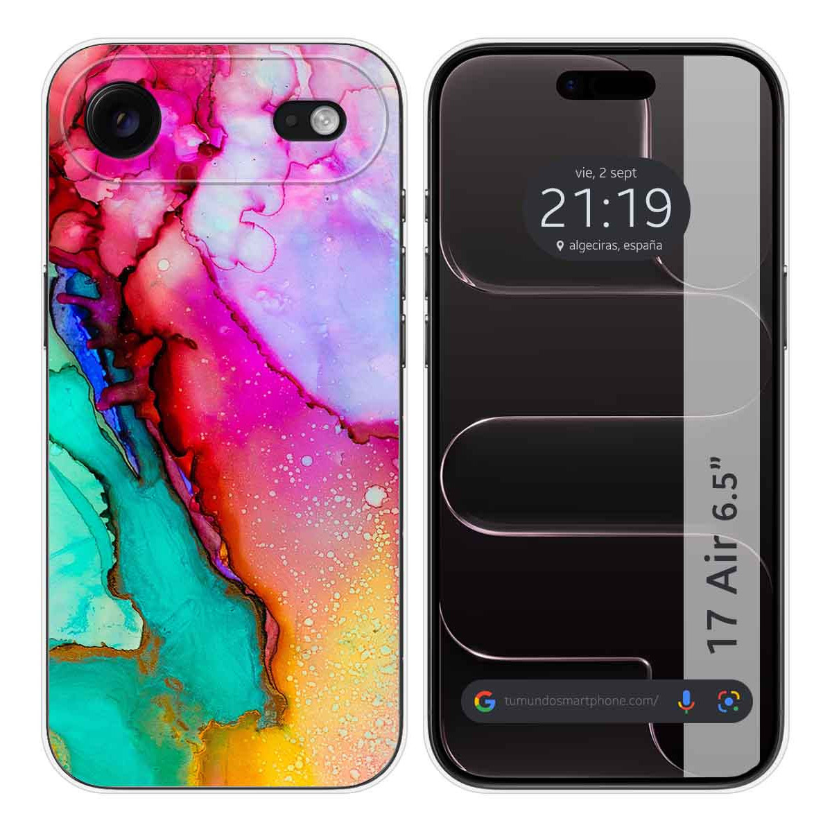 Funda Silicona para Iphone 17 Air (6.5) diseño Mármol 15 Dibujos