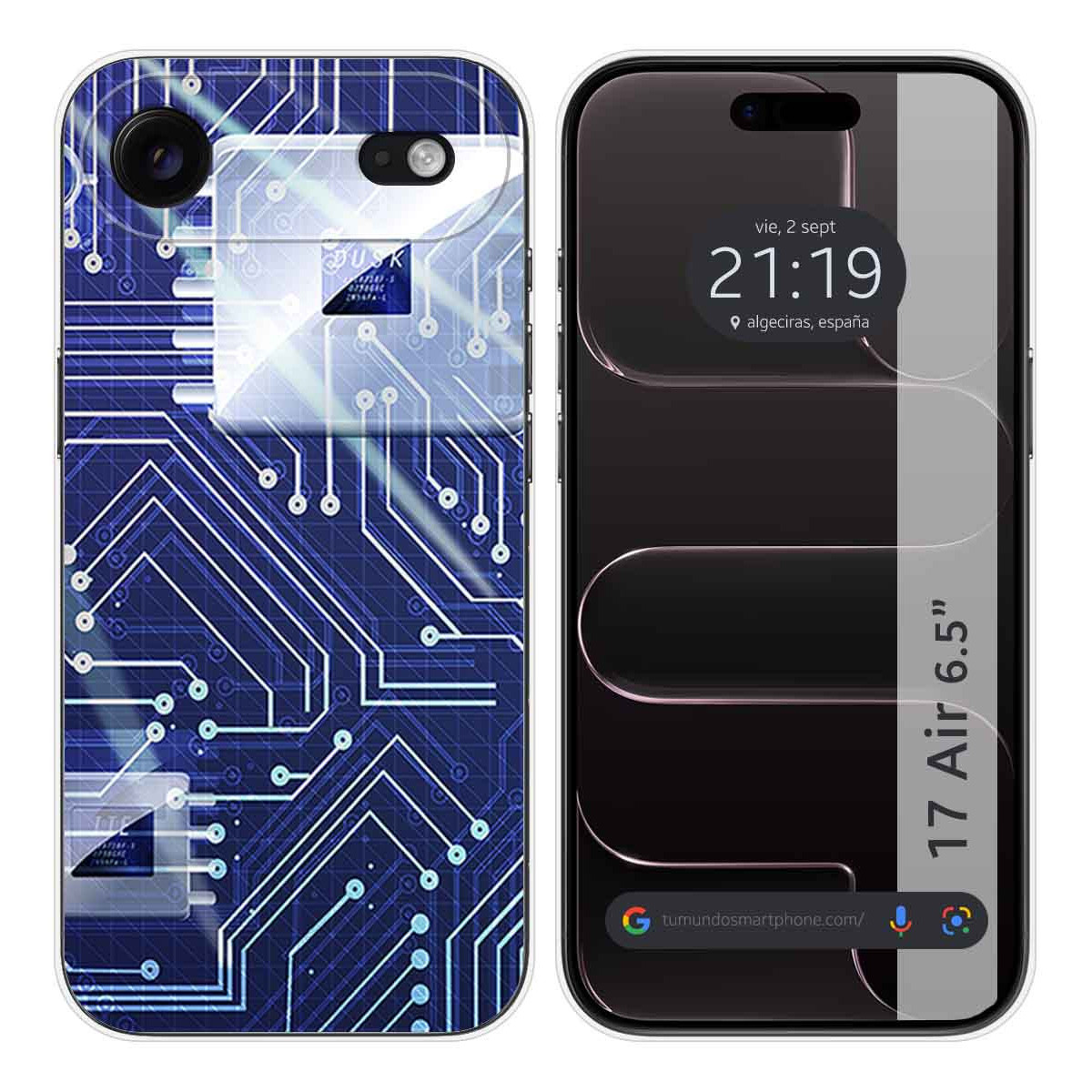 Funda Silicona para Iphone 17 Air (6.5) diseño Circuito Dibujos