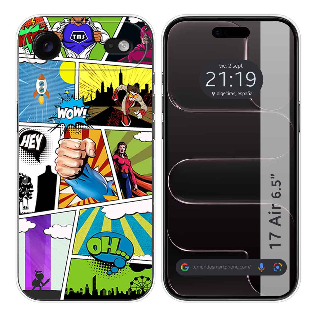 Funda Silicona para Iphone 17 Air (6.5) diseño Comic Dibujos