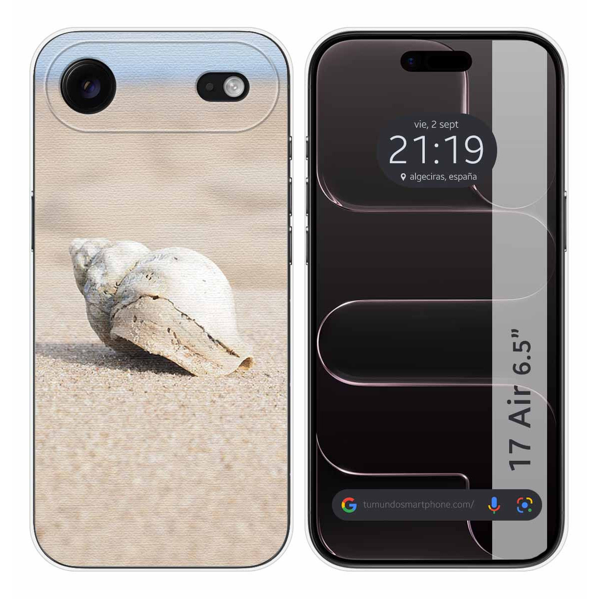 Funda Silicona para Iphone 17 Air (6.5) diseño Concha Dibujos