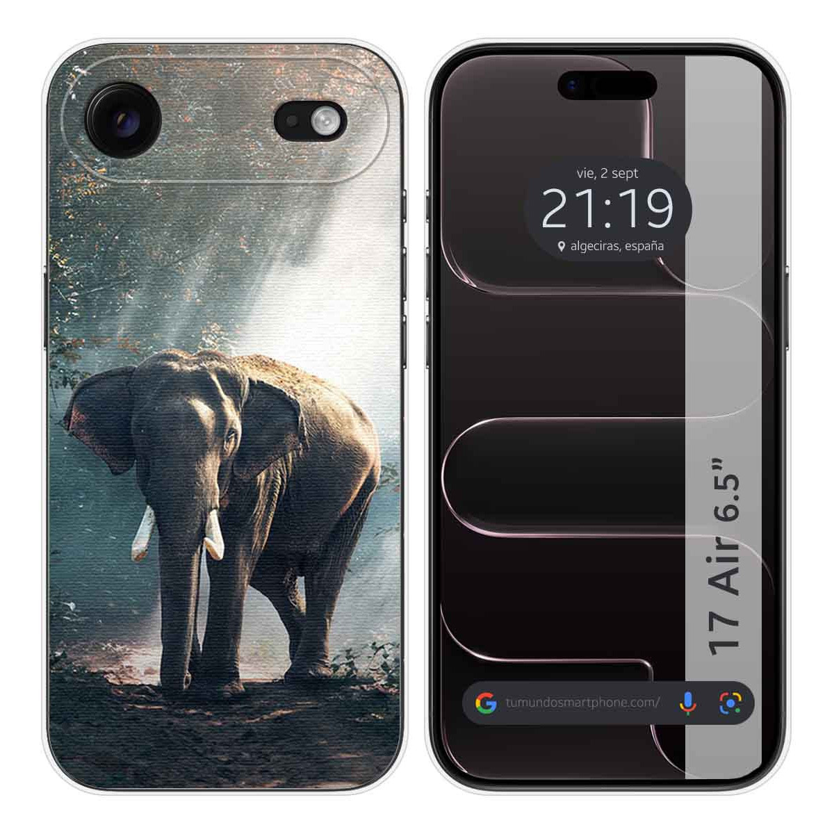 Funda Silicona para Iphone 17 Air (6.5) diseño Elefante Dibujos