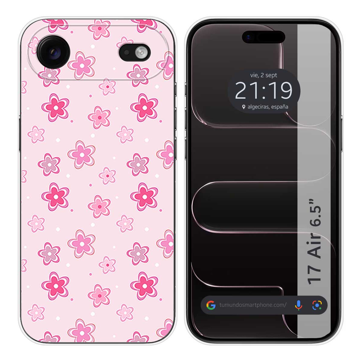 Funda Silicona para Iphone 17 Air (6.5) diseño Flores Dibujos
