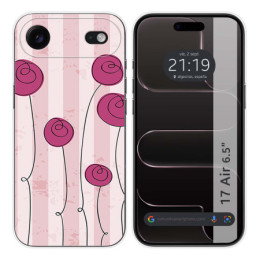 Funda Silicona para Iphone 17 Air (6.5) diseño Flores Vintage Dibujos