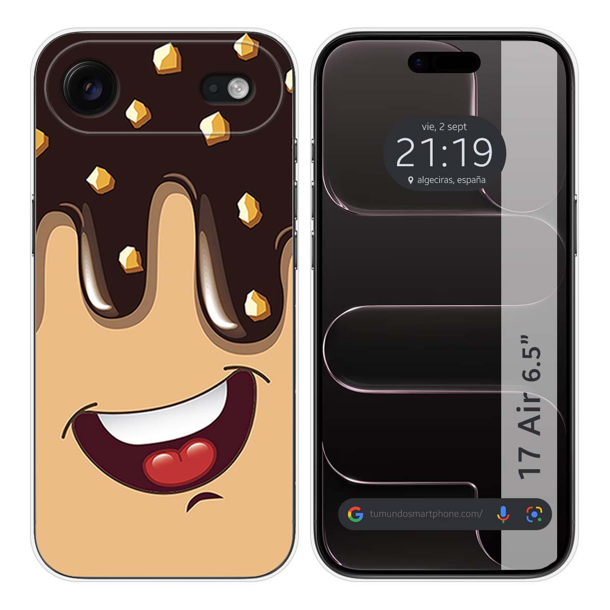 Funda Silicona para Iphone 17 Air (6.5) diseño Helado Chocolate Dibujos
