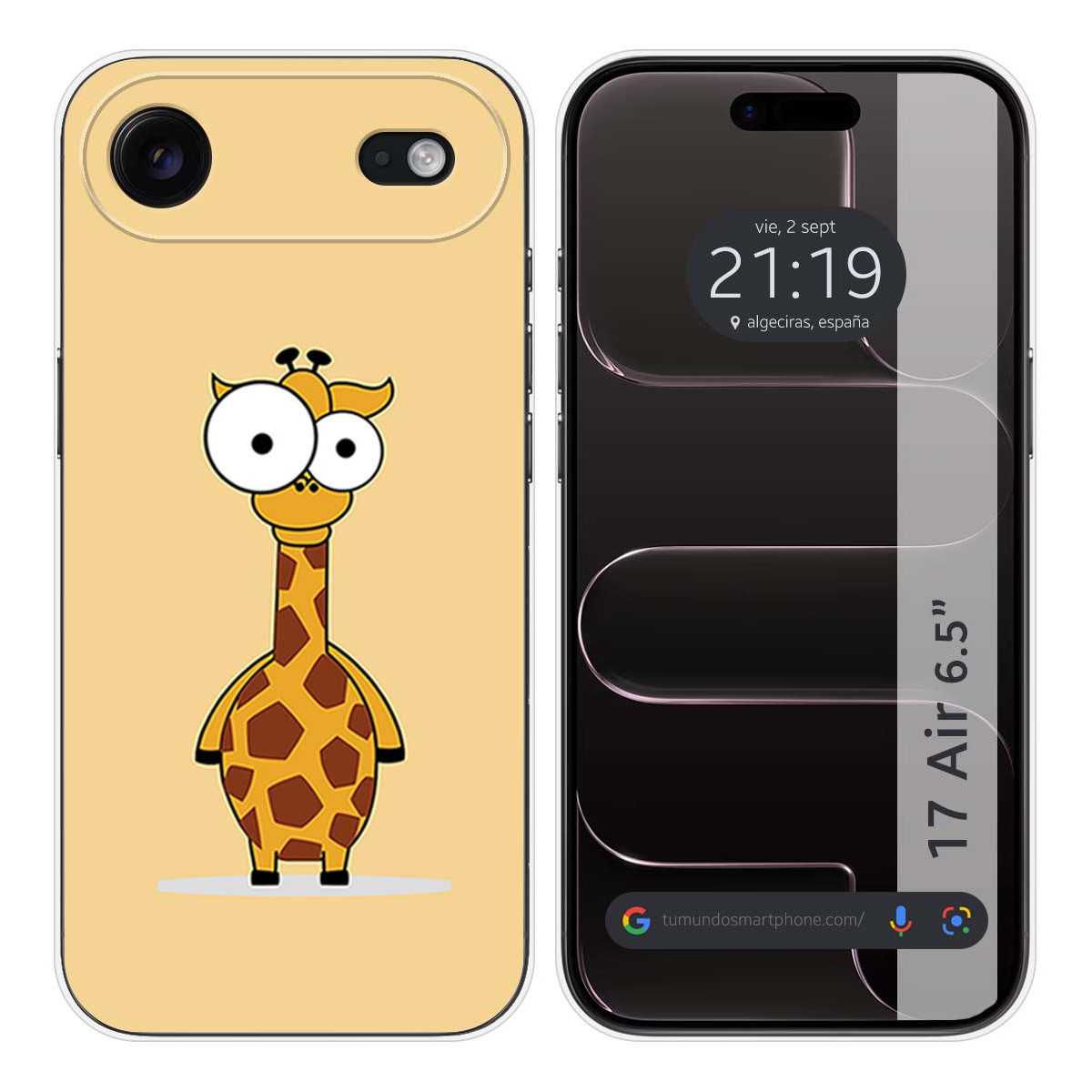 Funda Silicona para Iphone 17 Air (6.5) diseño Jirafa Dibujos