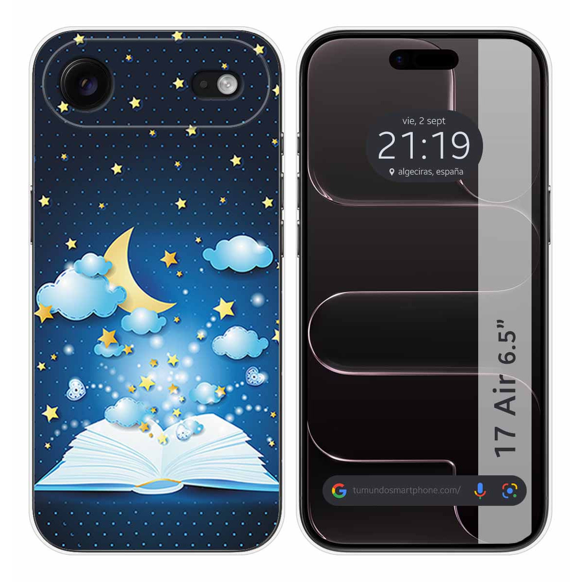 Funda Silicona para Iphone 17 Air (6.5) diseño Libro Cuentos Dibujos