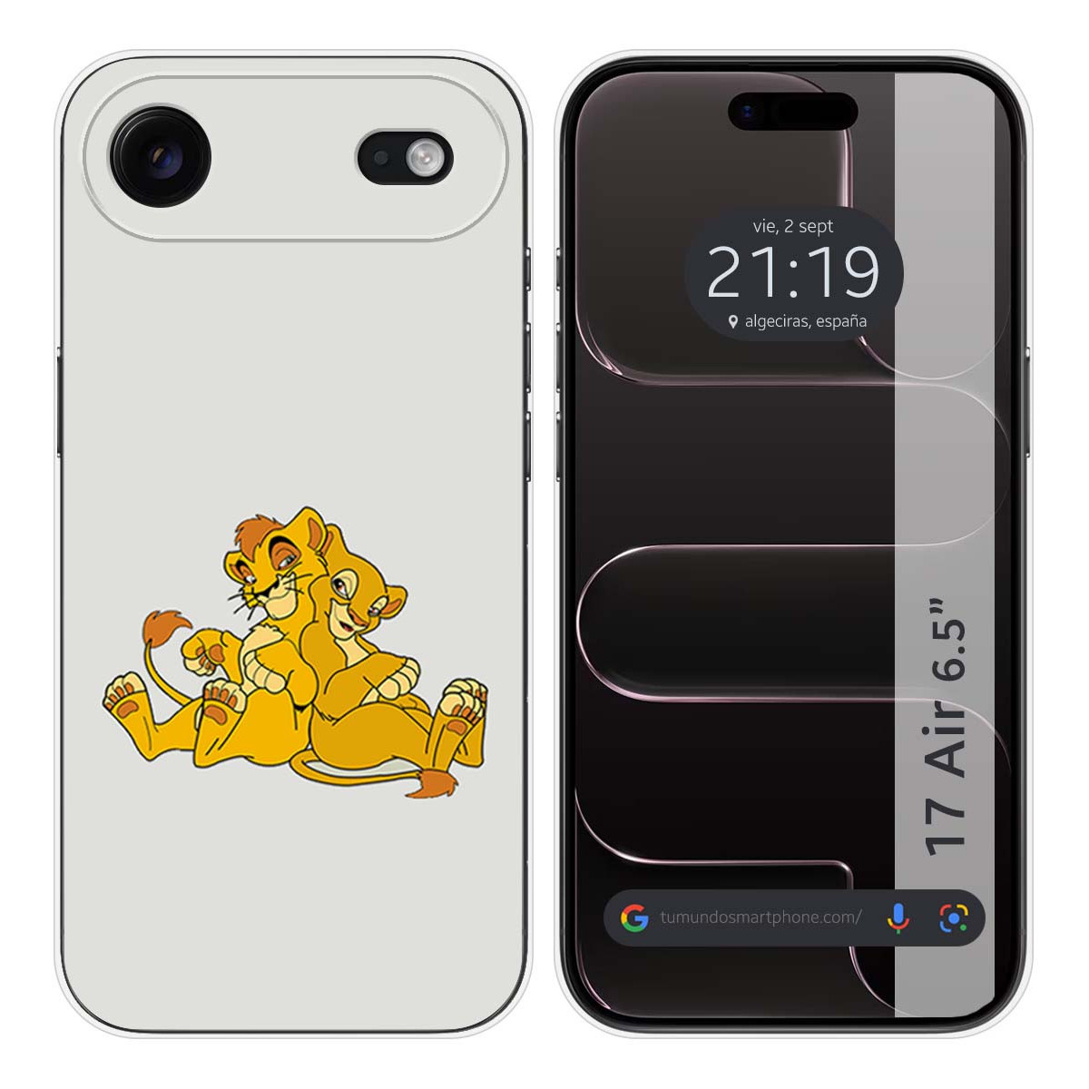 Funda Silicona para Iphone 17 Air (6.5) diseño Leones Dibujos