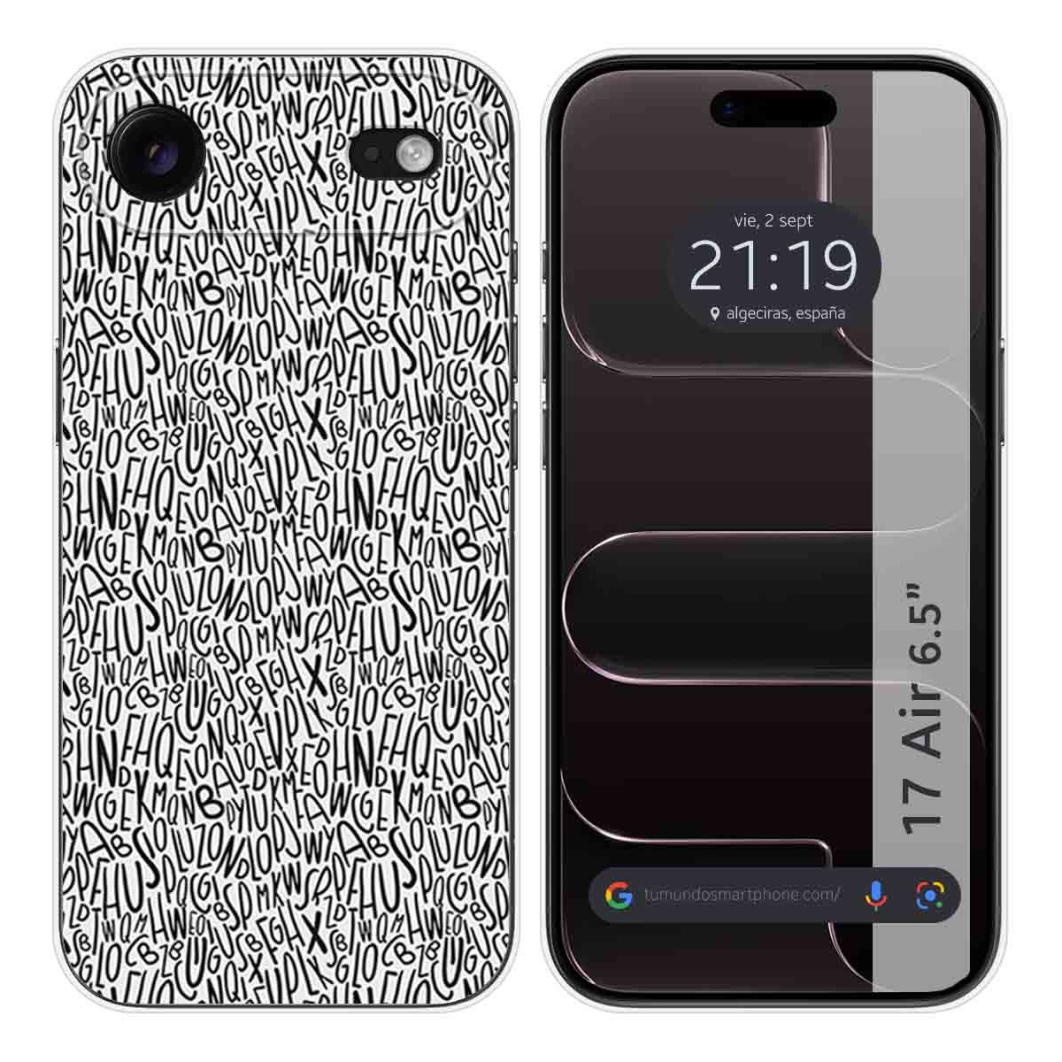 Funda Silicona para Iphone 17 Air (6.5) diseño Letras Dibujos