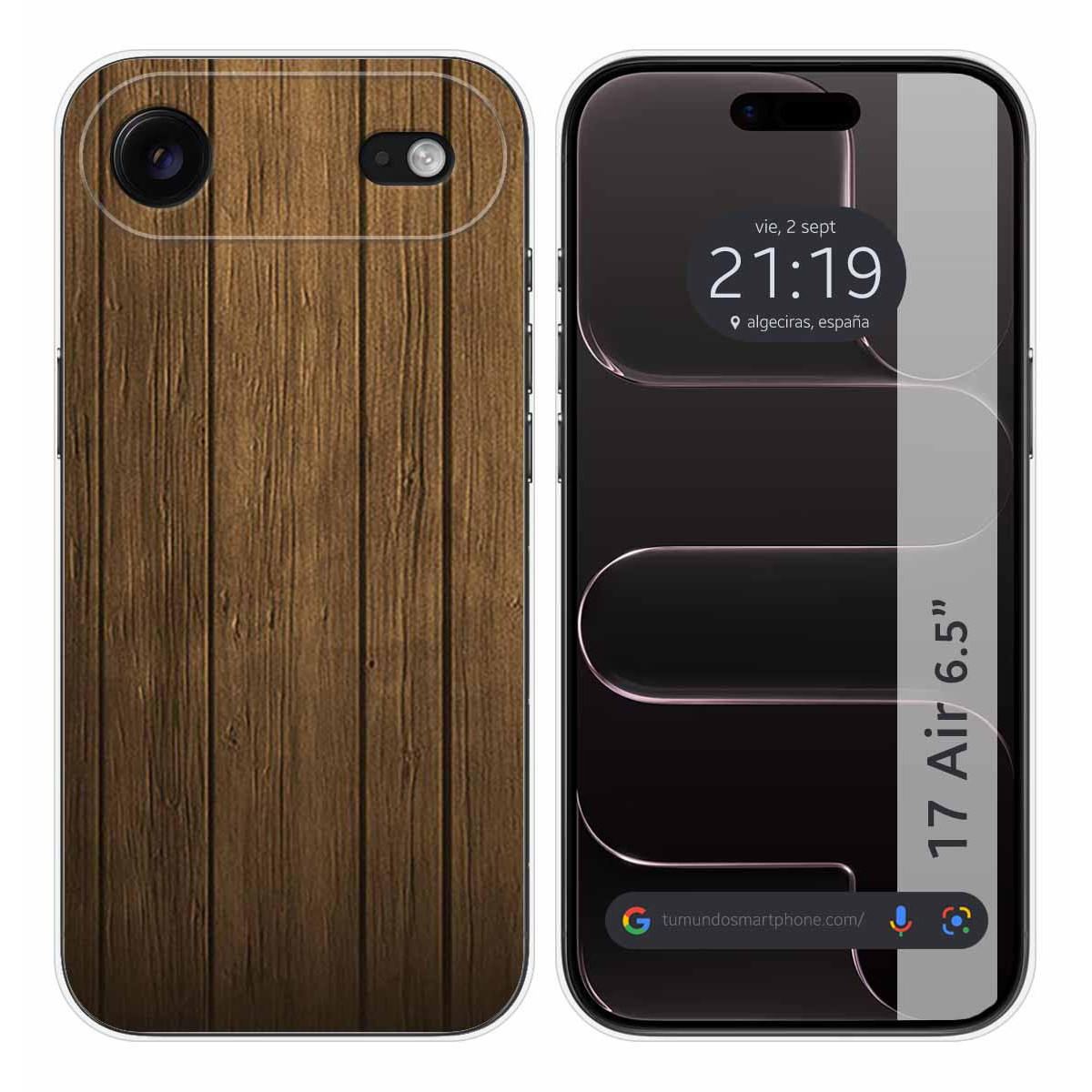 Funda Silicona para Iphone 17 Air (6.5) diseño Madera Dibujos